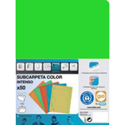 GIO SUBCARPETA COLOR INTENSO 250G A4 VERDE 50-PACK 400040485